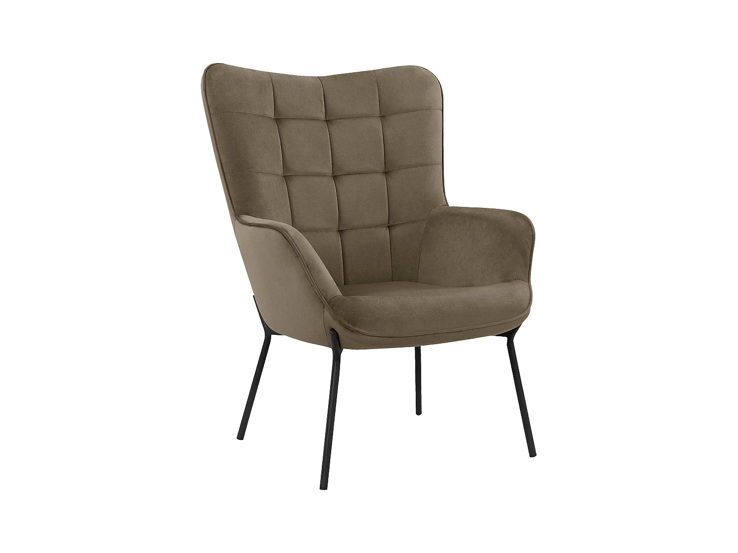 Boris|Fauteuil en tissu mocca