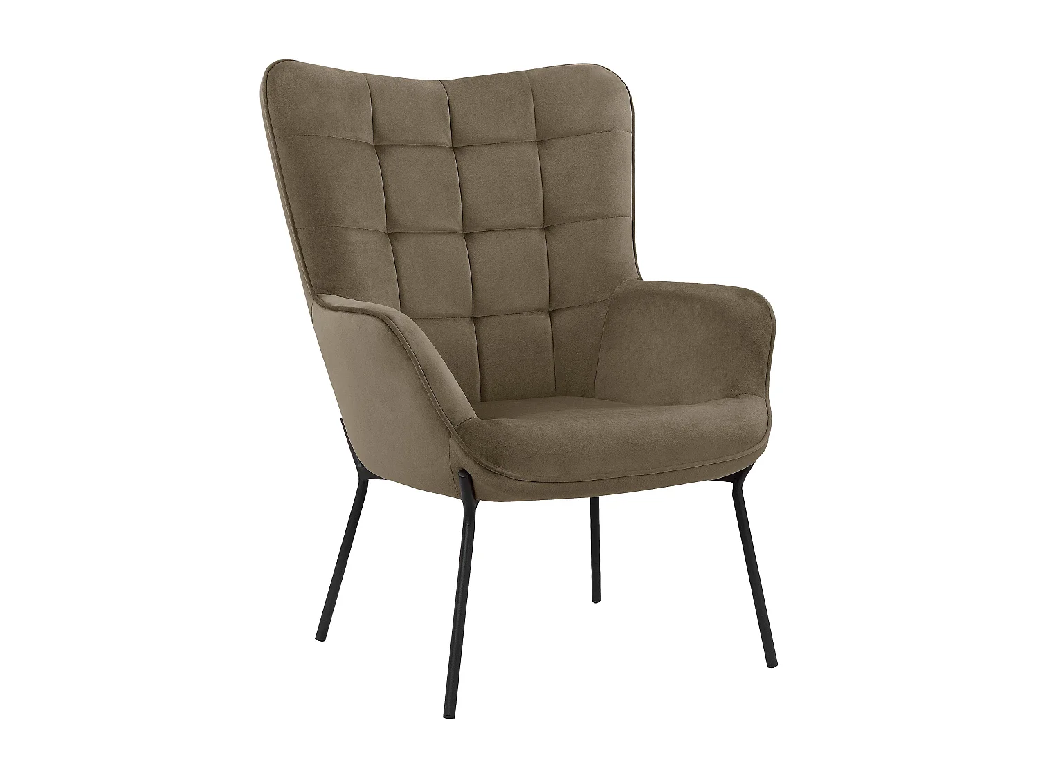 Boris|Fauteuil en tissu mocca