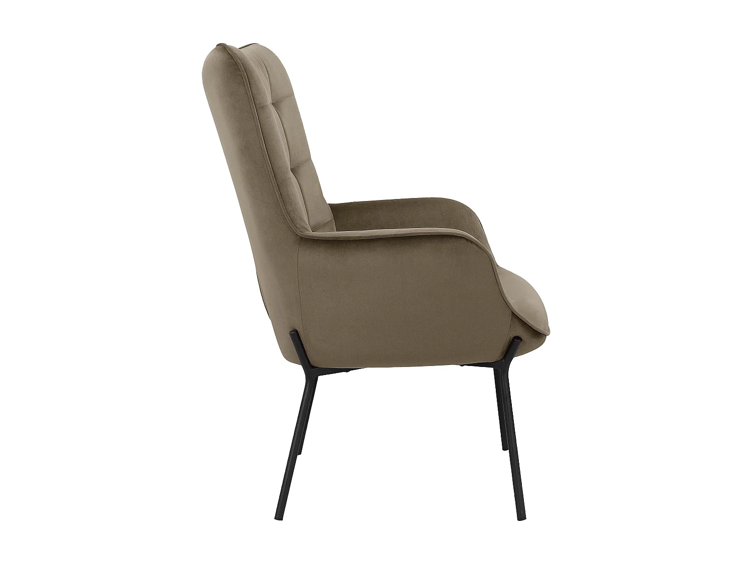 Boris|Fauteuil en tissu mocca