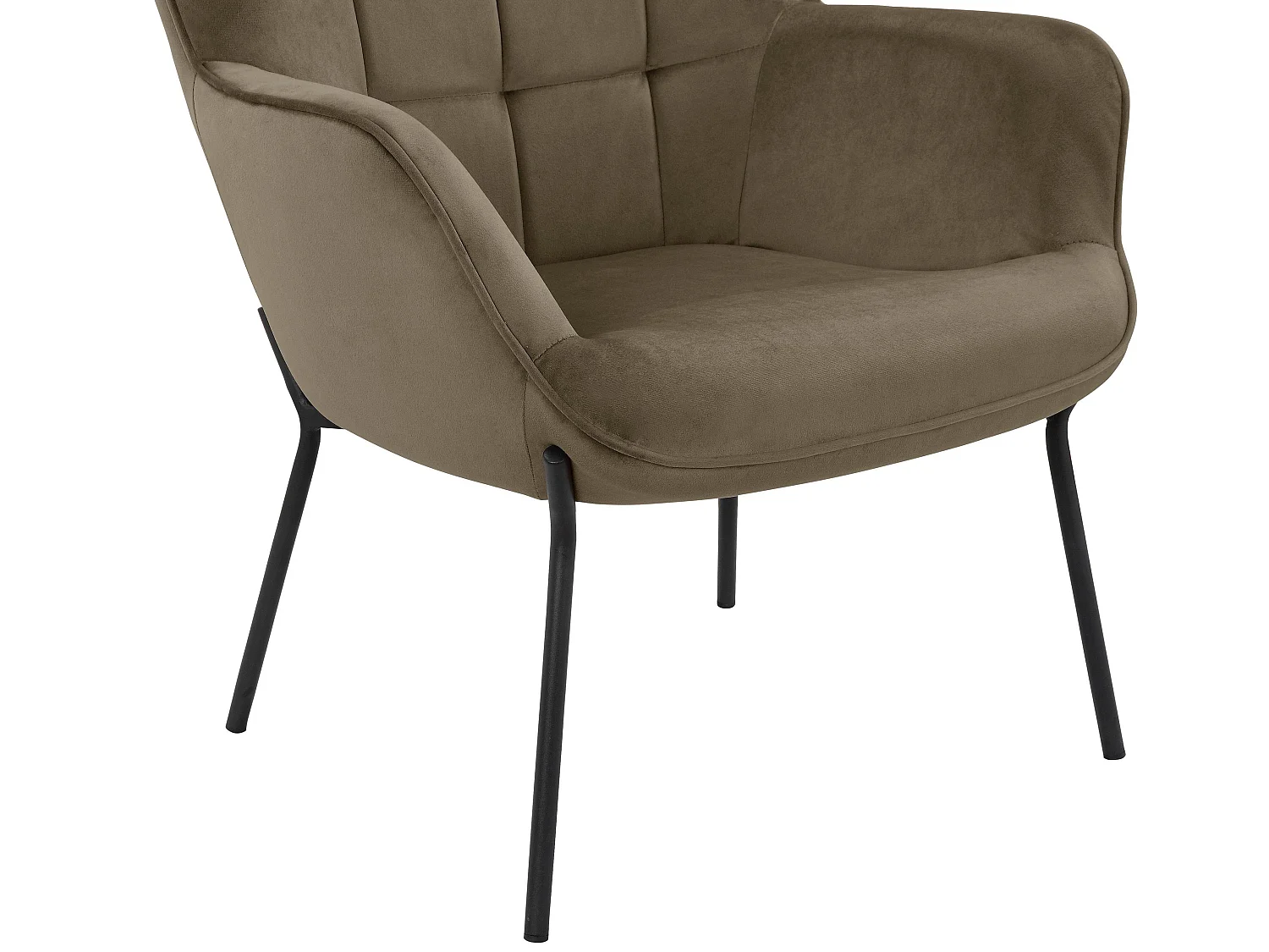 Boris|Fauteuil en tissu mocca