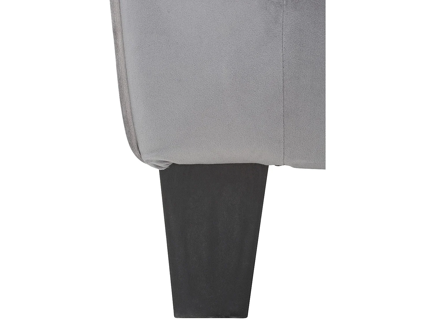 Paprika|Fauteuil + Tabouret Velours Gris Gris clair