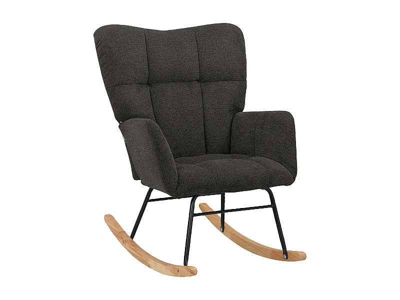 Sedia a dondolo Elza tessuto Anthra Belfast
