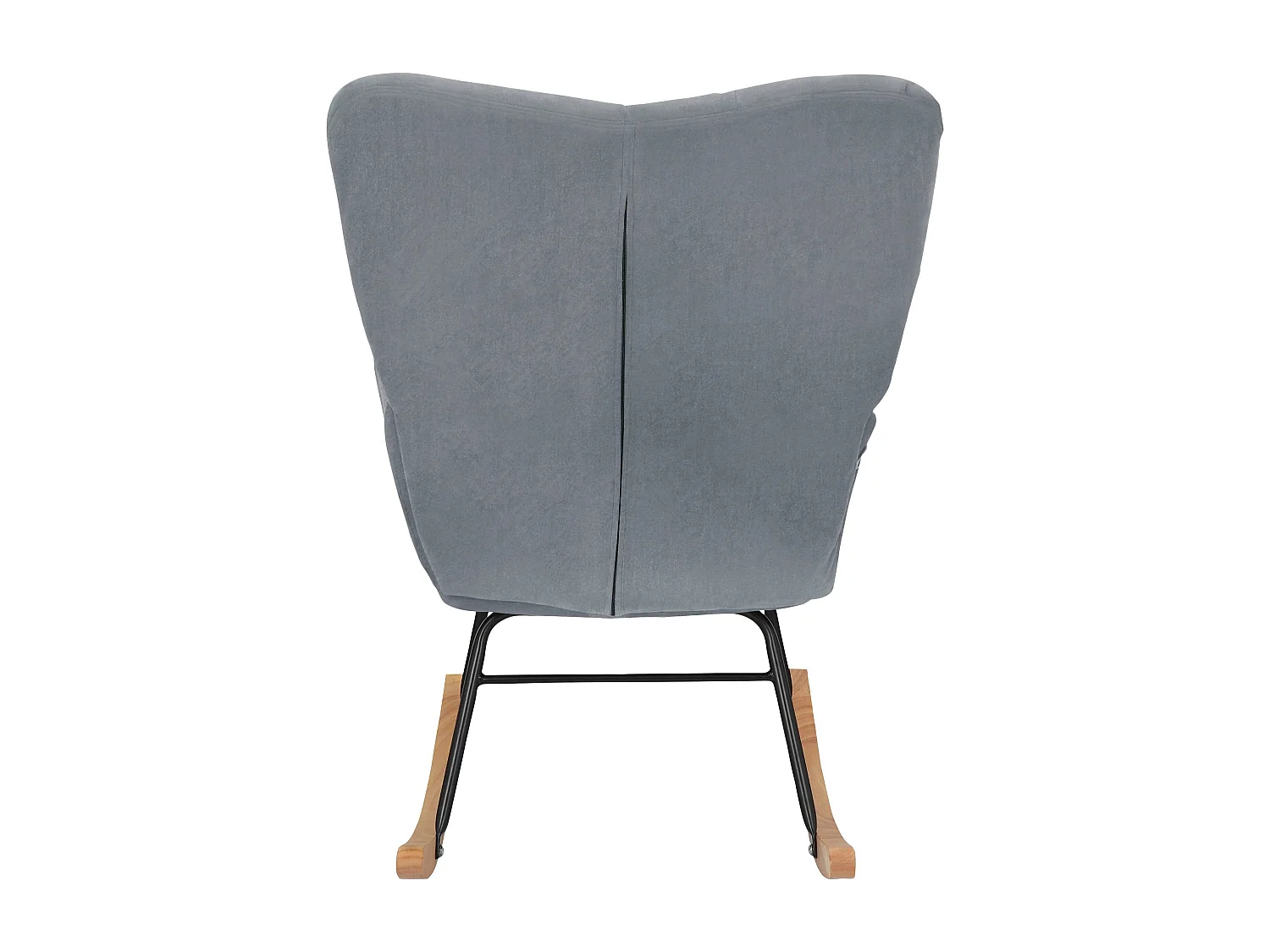 Elza|Fauteuil à bascule en velours gris