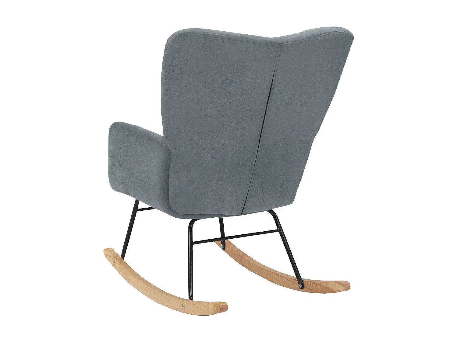 Elza|Fauteuil à bascule en velours gris