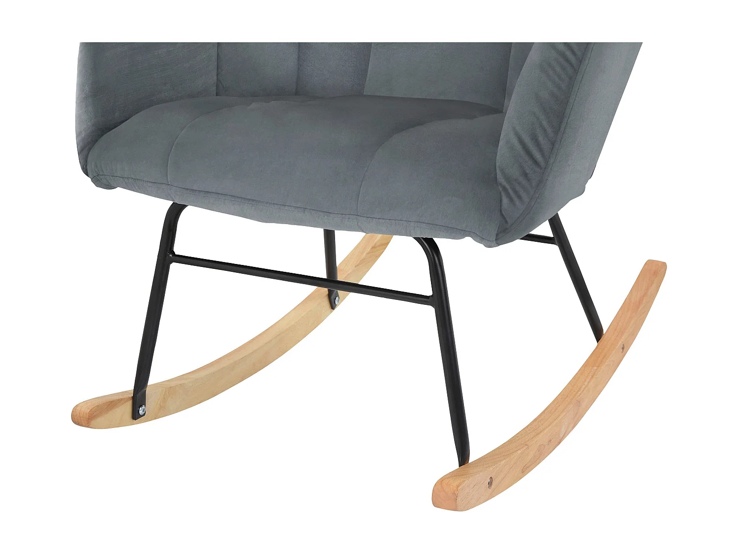 Elza|Fauteuil à bascule en velours gris