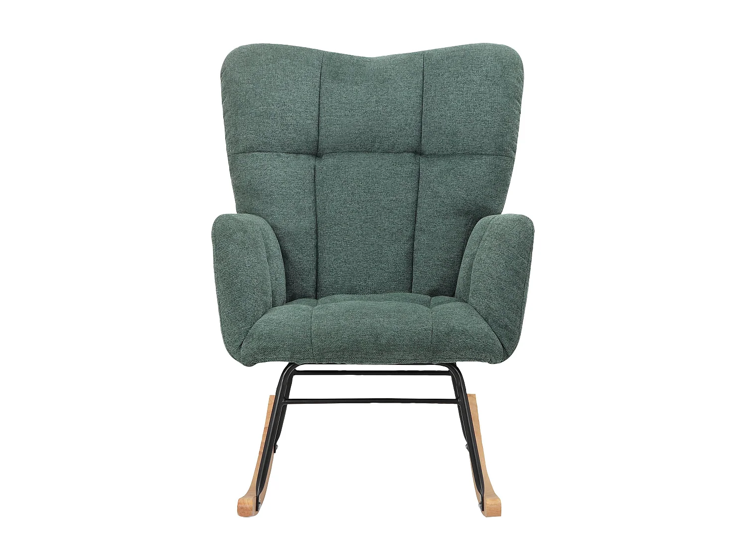 Elza|Fauteuil à bascule tissu vert
