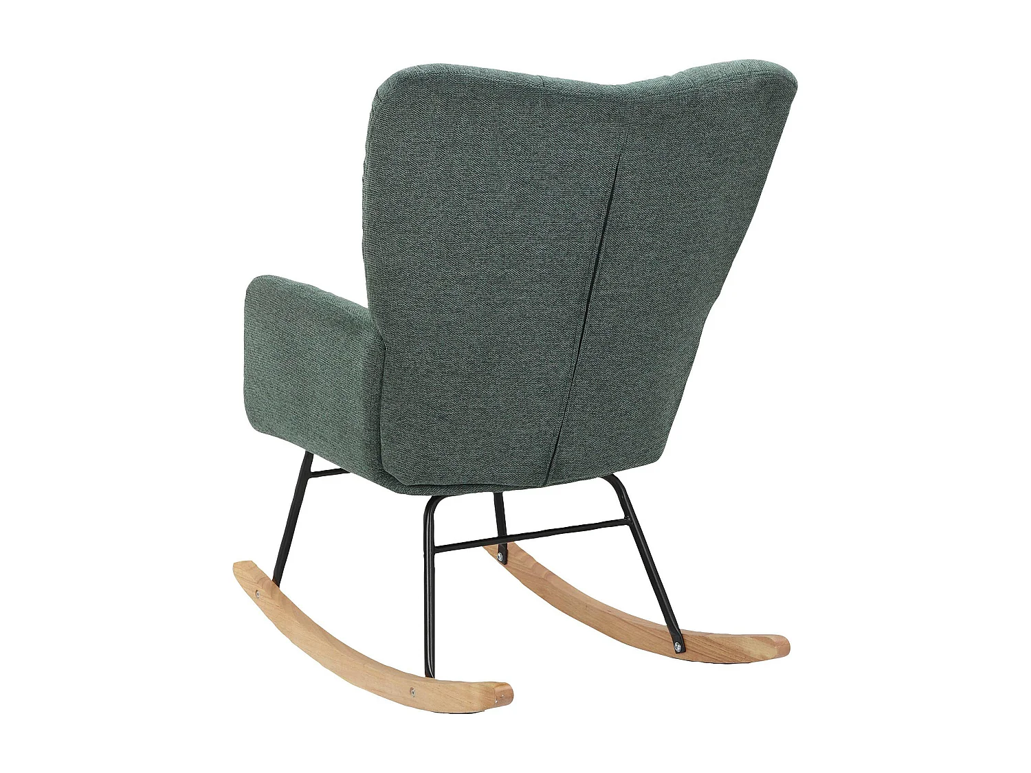 Elza|Fauteuil à bascule tissu vert