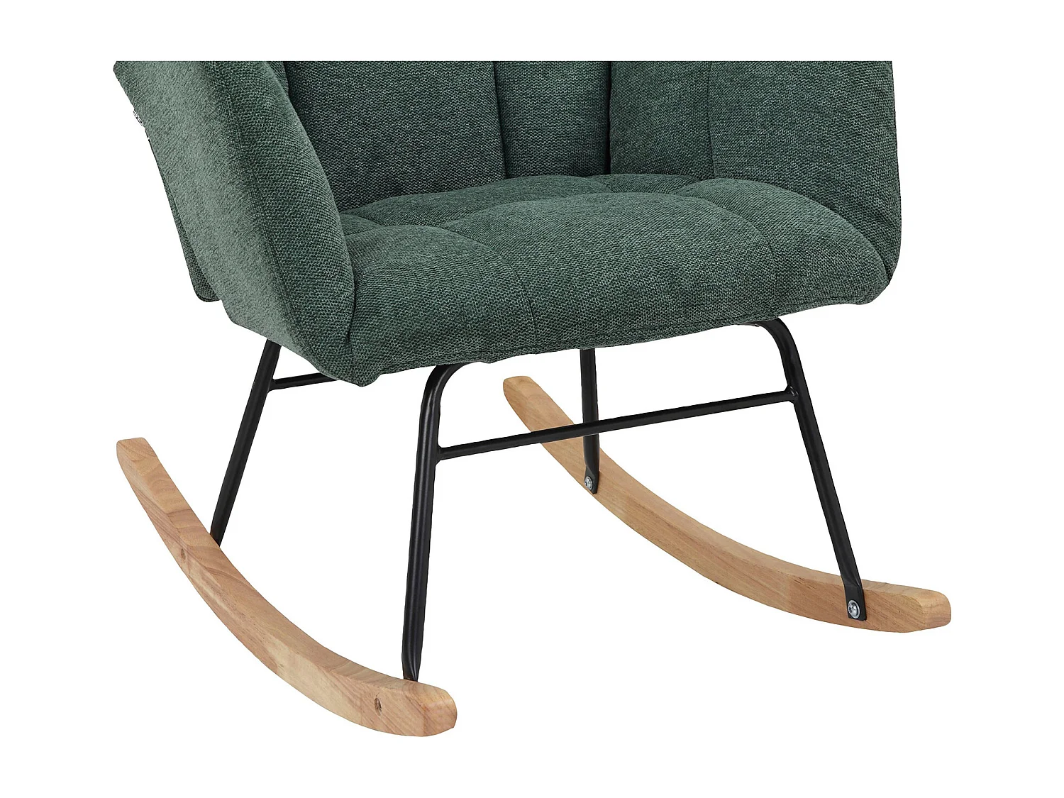 Elza|Fauteuil à bascule tissu vert