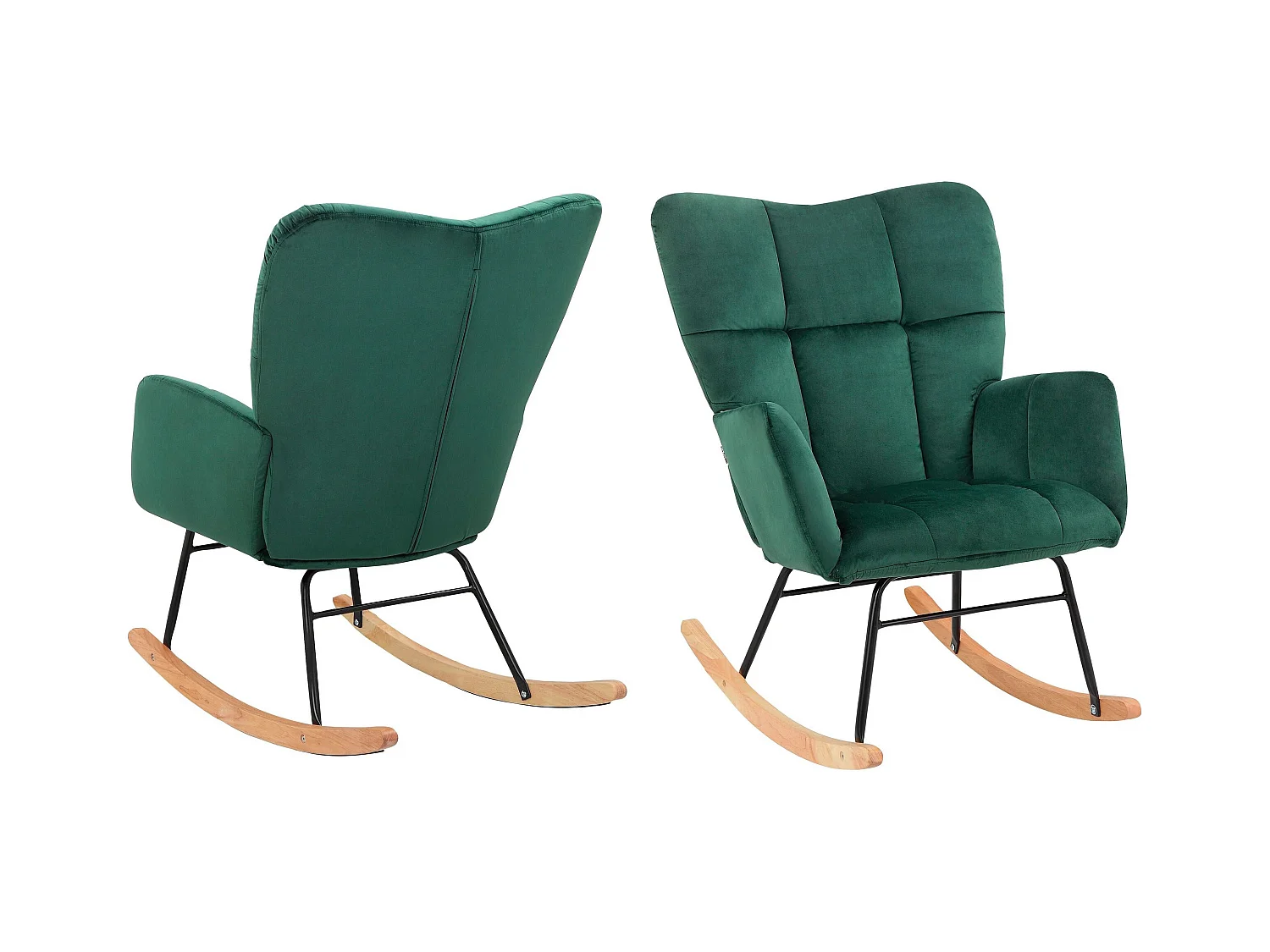 Elza Schommelstoel Groen Fluweel