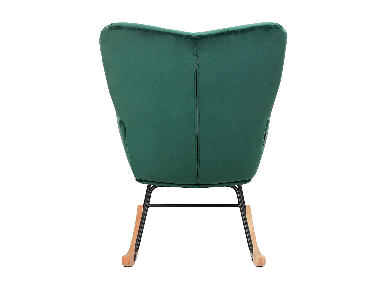 Elza|Fauteuil à bascule en velours vert