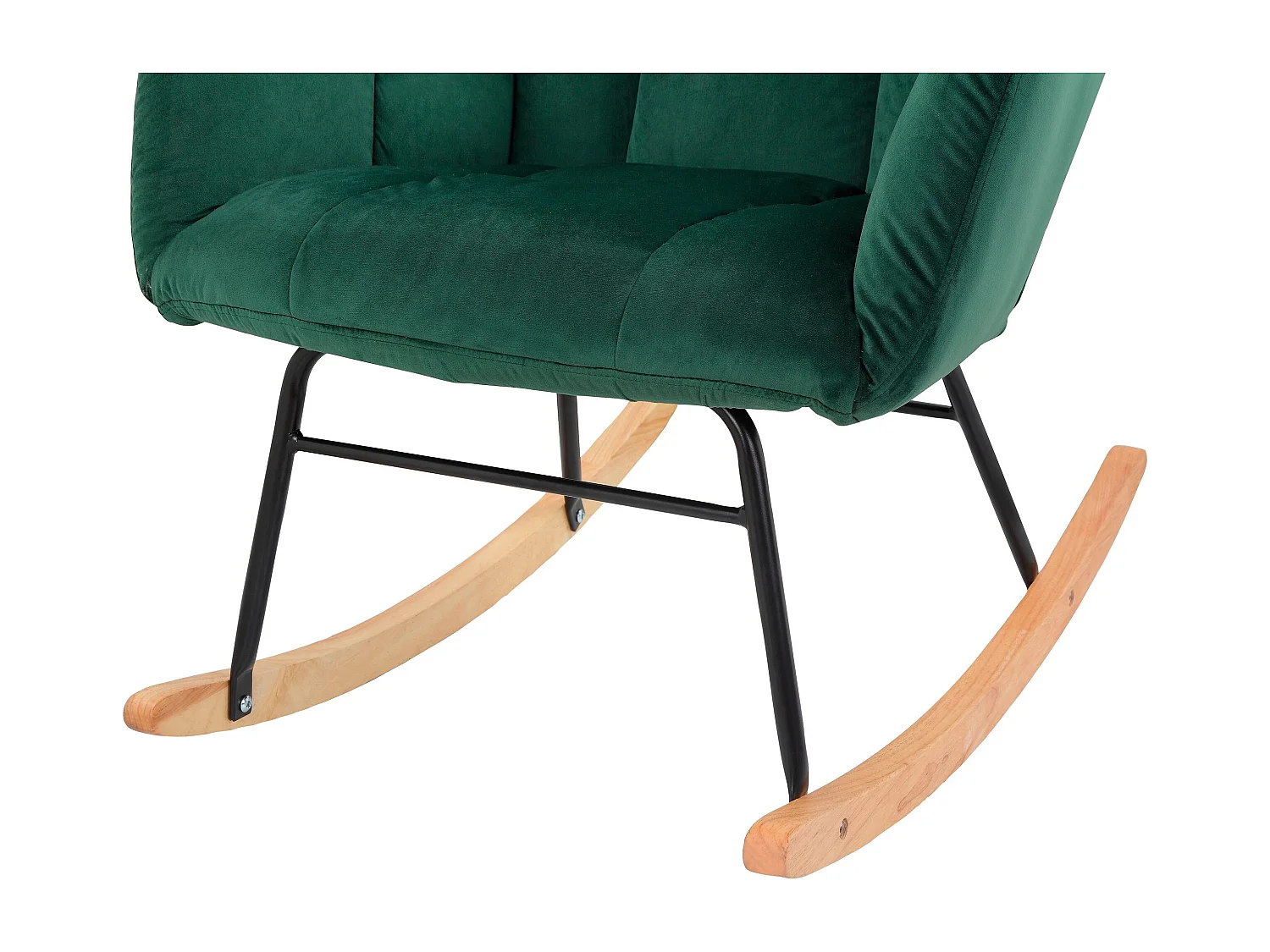 Elza|Fauteuil à bascule en velours vert