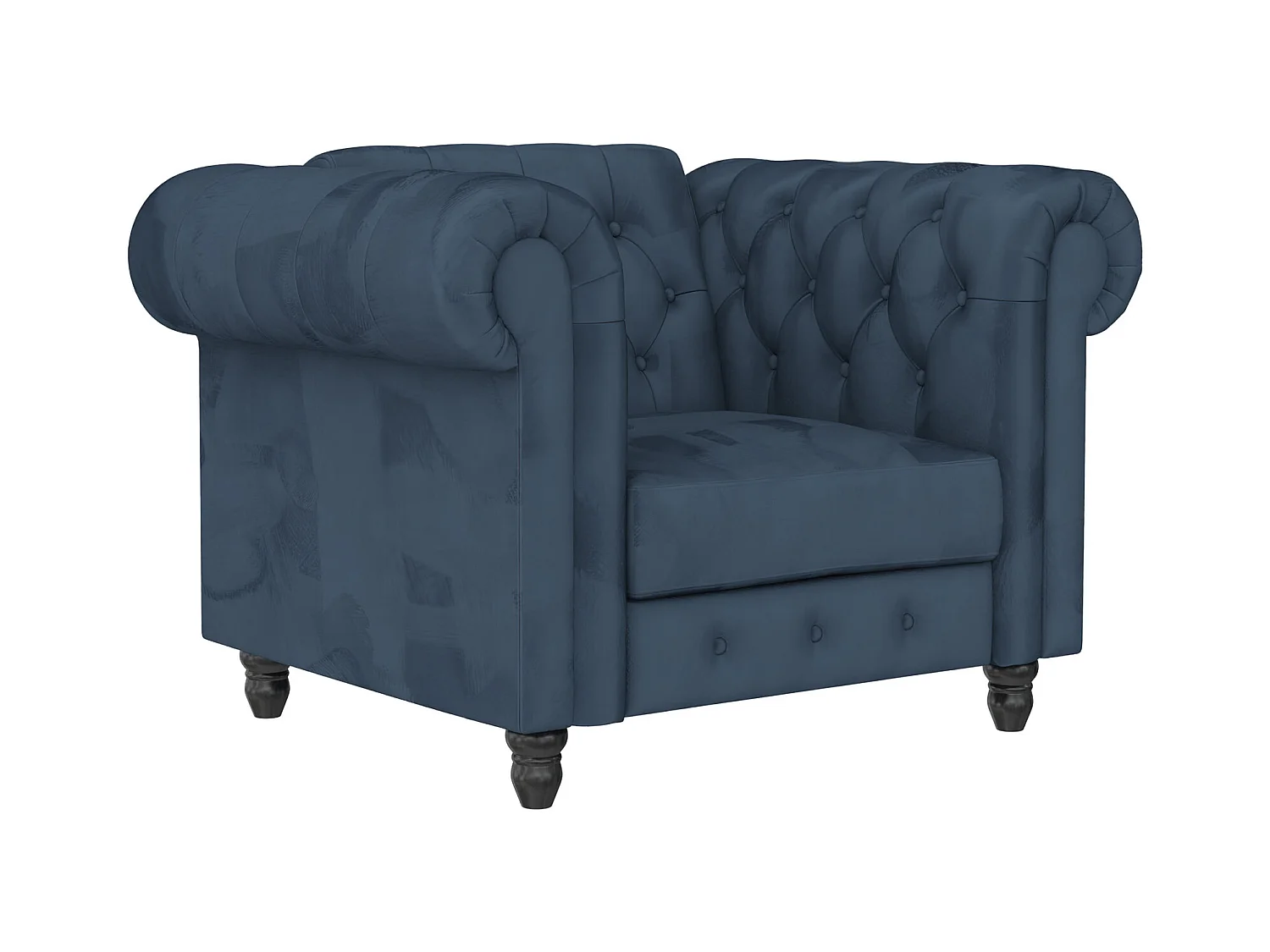 Felix|Fauteuil en velours bleu