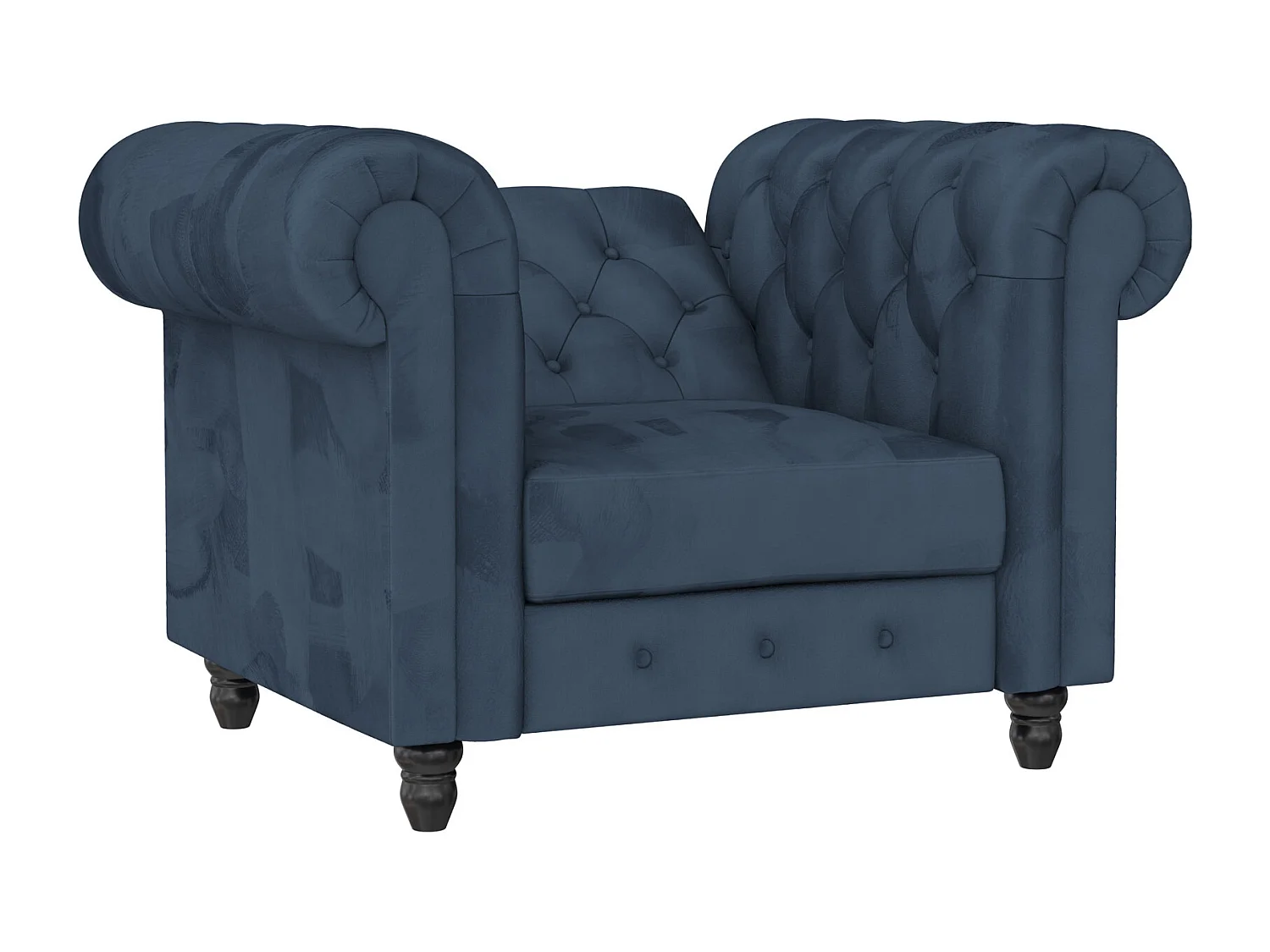 Felix|Fauteuil en velours bleu