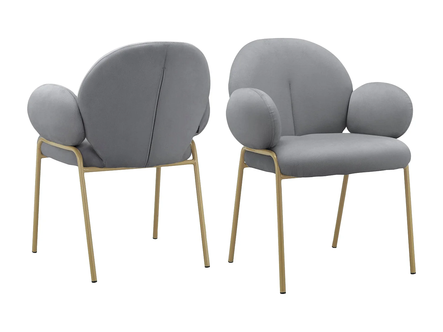 Sedia da pranzo Iwama 2pz grigio chiaro
