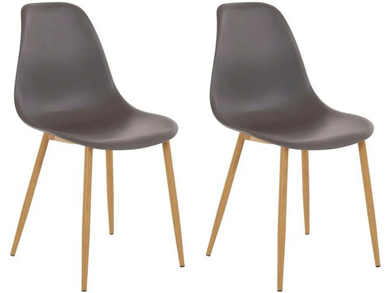 Miller Stuhl 2er-Pack Anthrazit PlastOak