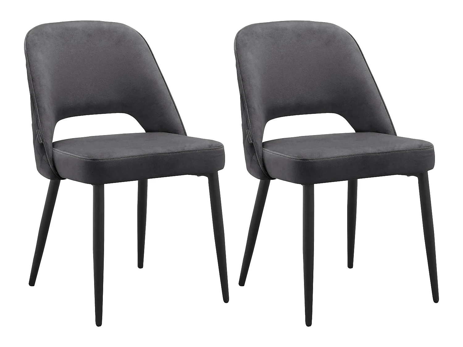 Kyoto | Chaise de salle à manger 2 Pack Anthracite