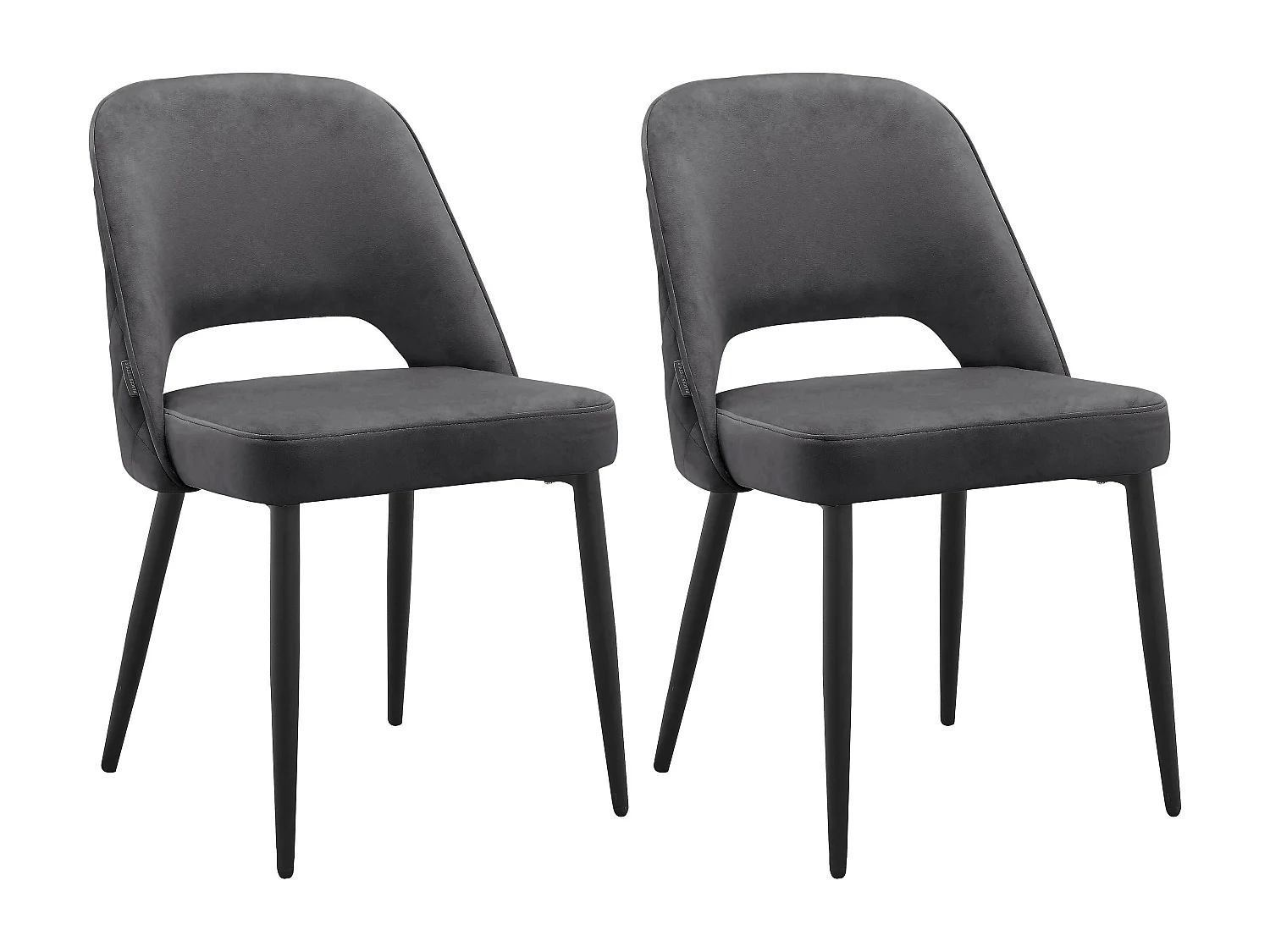 Kyoto | Chaise de salle à manger 2 Pack Anthracite