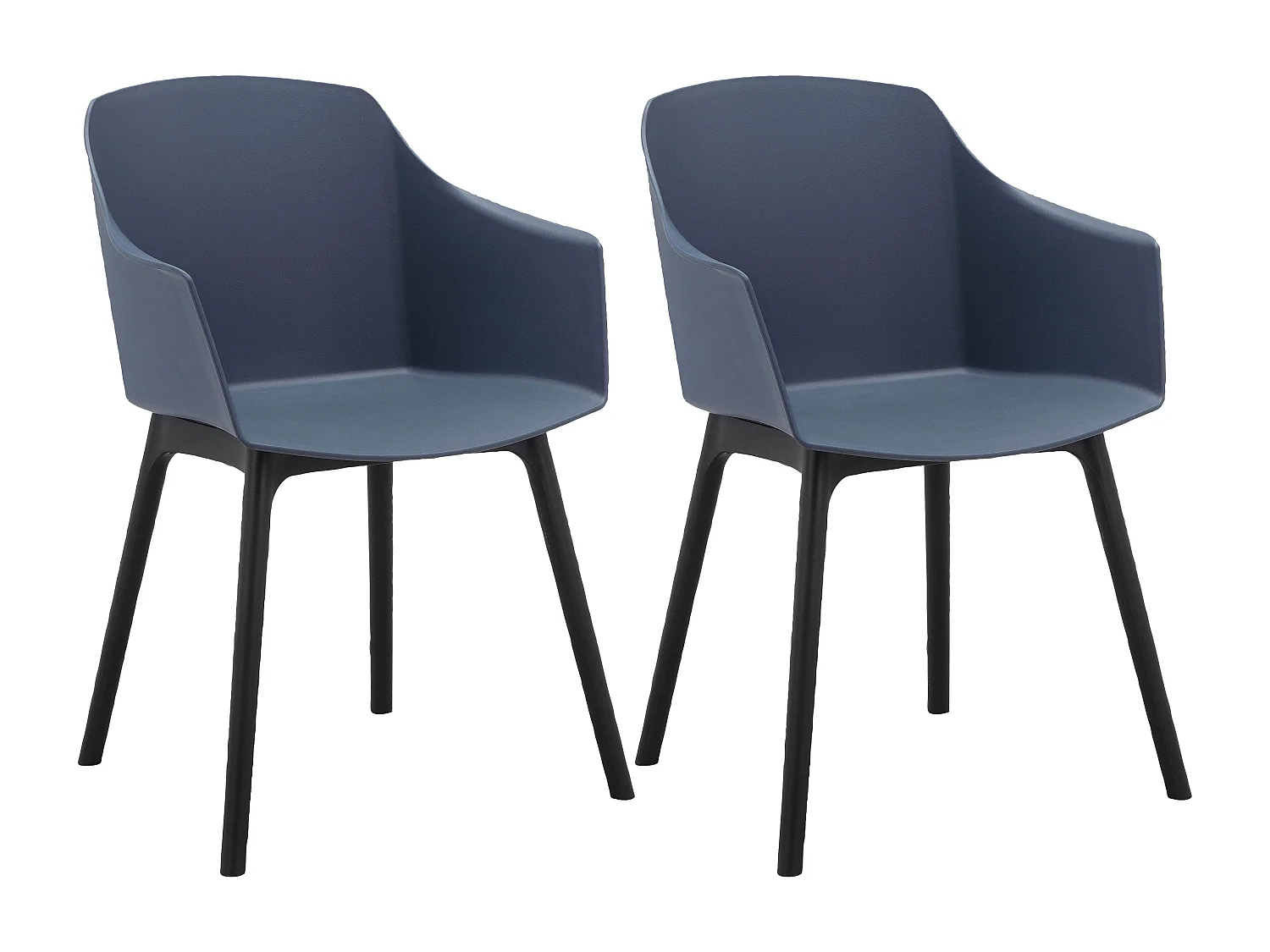 Bora | Fauteuil 2 Pack Blue en plastique bleu