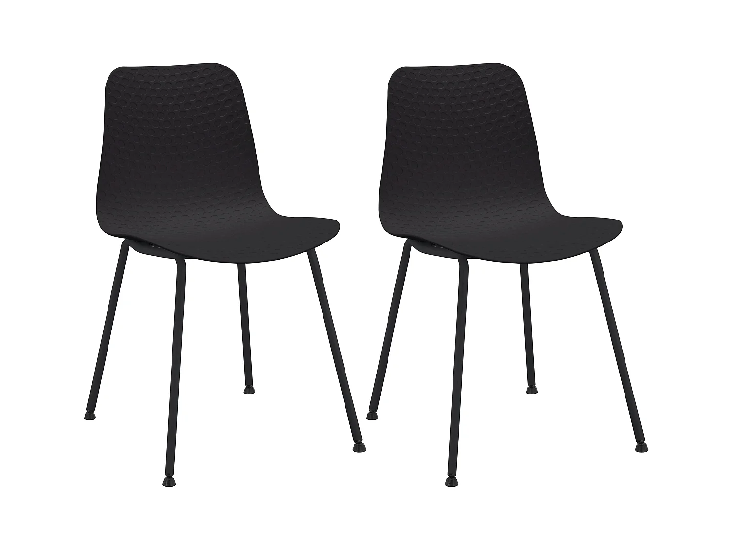 Enya|Chaise de salle à manger 2 PK Noir