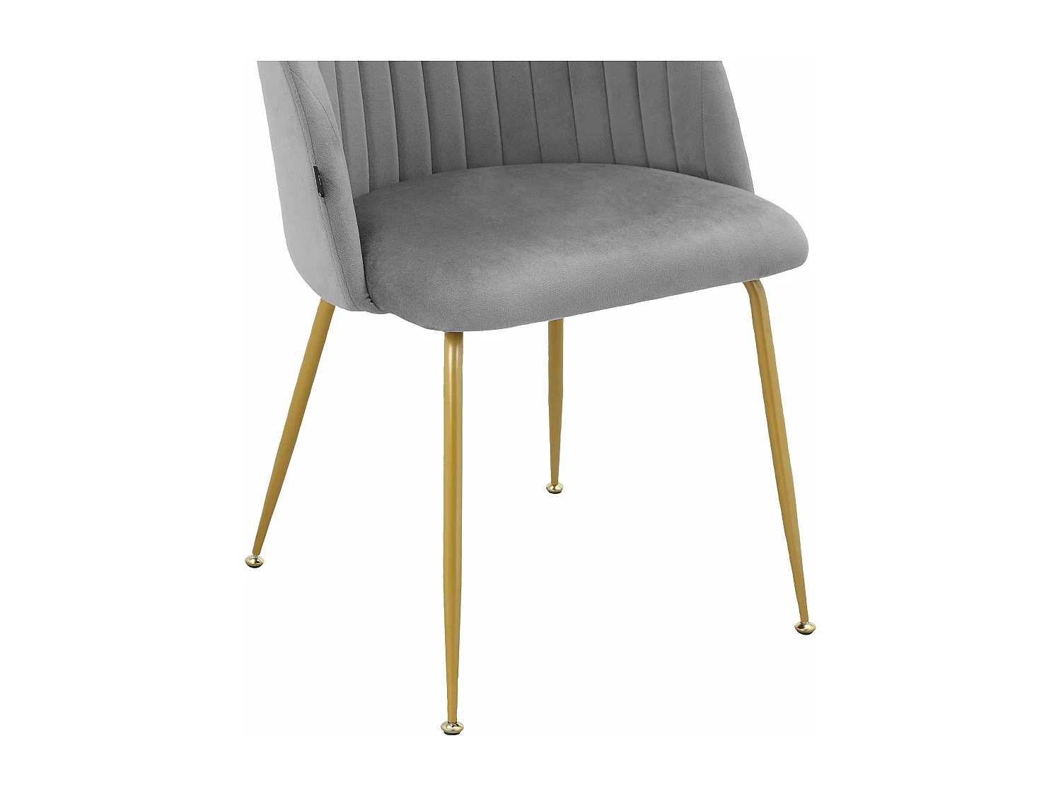 Thalia|Lot de 2 chaises de salle à manger en velours gris