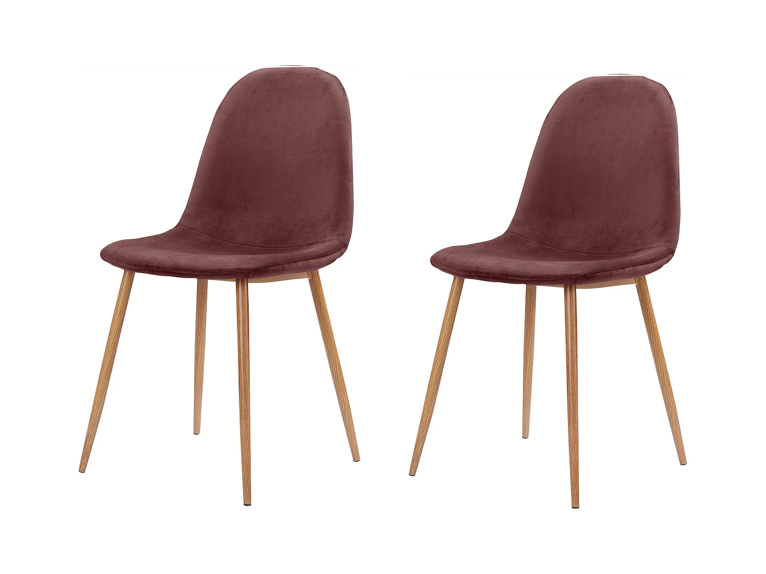 Silla Monza patas roble 2pk Rosa