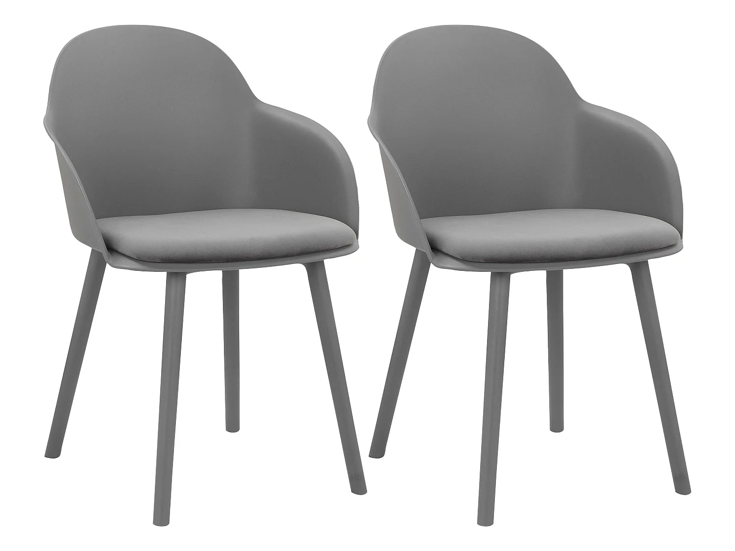 Juego de 2 sillas de comedor Seiko antracita
