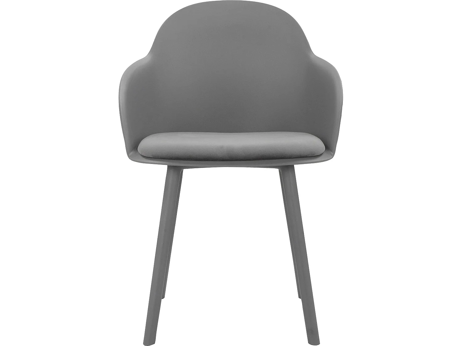 Seiko|Lot de 2 chaises de salle à manger en plastique anthracite