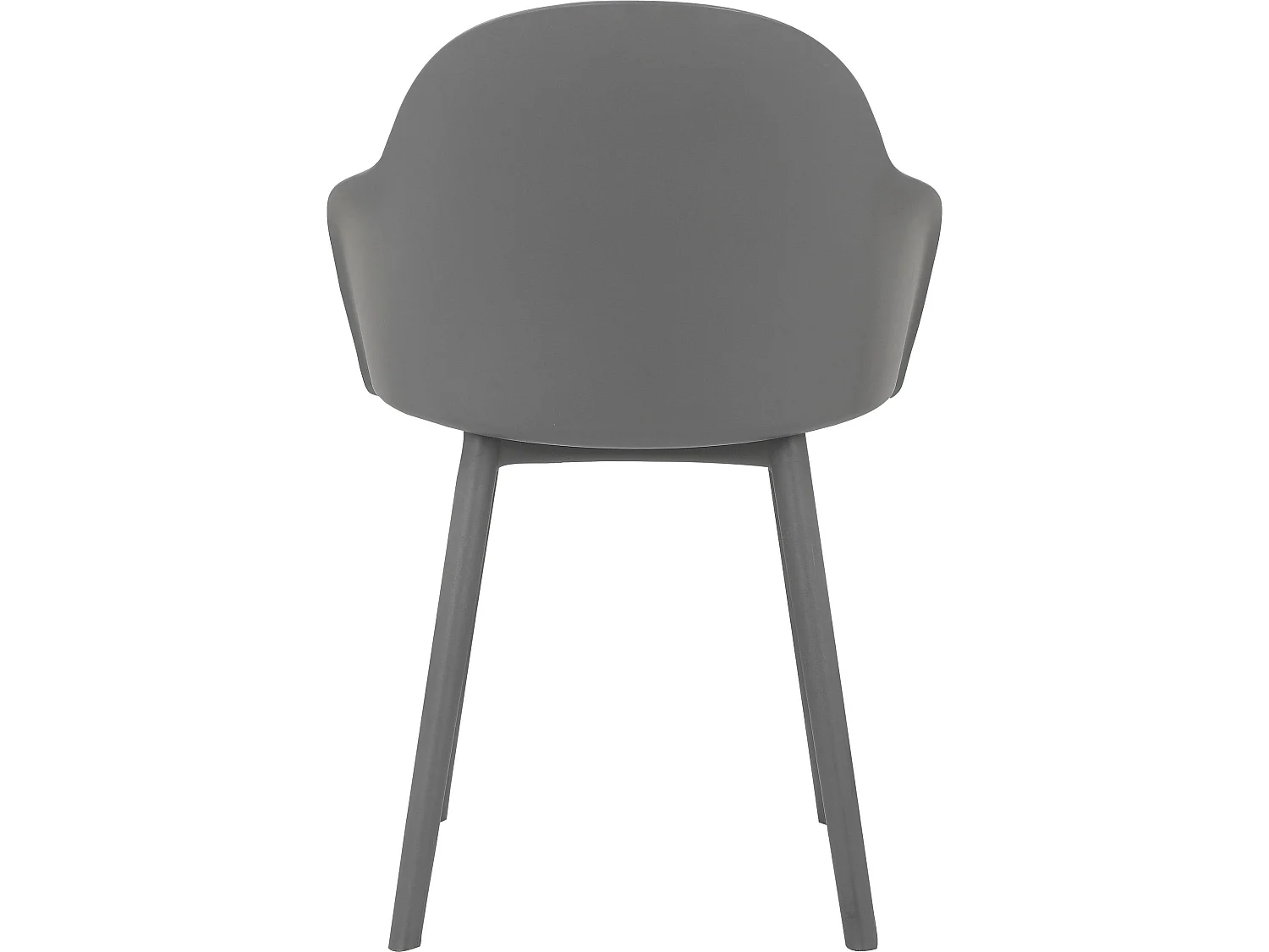 Seiko|Lot de 2 chaises de salle à manger en plastique anthracite