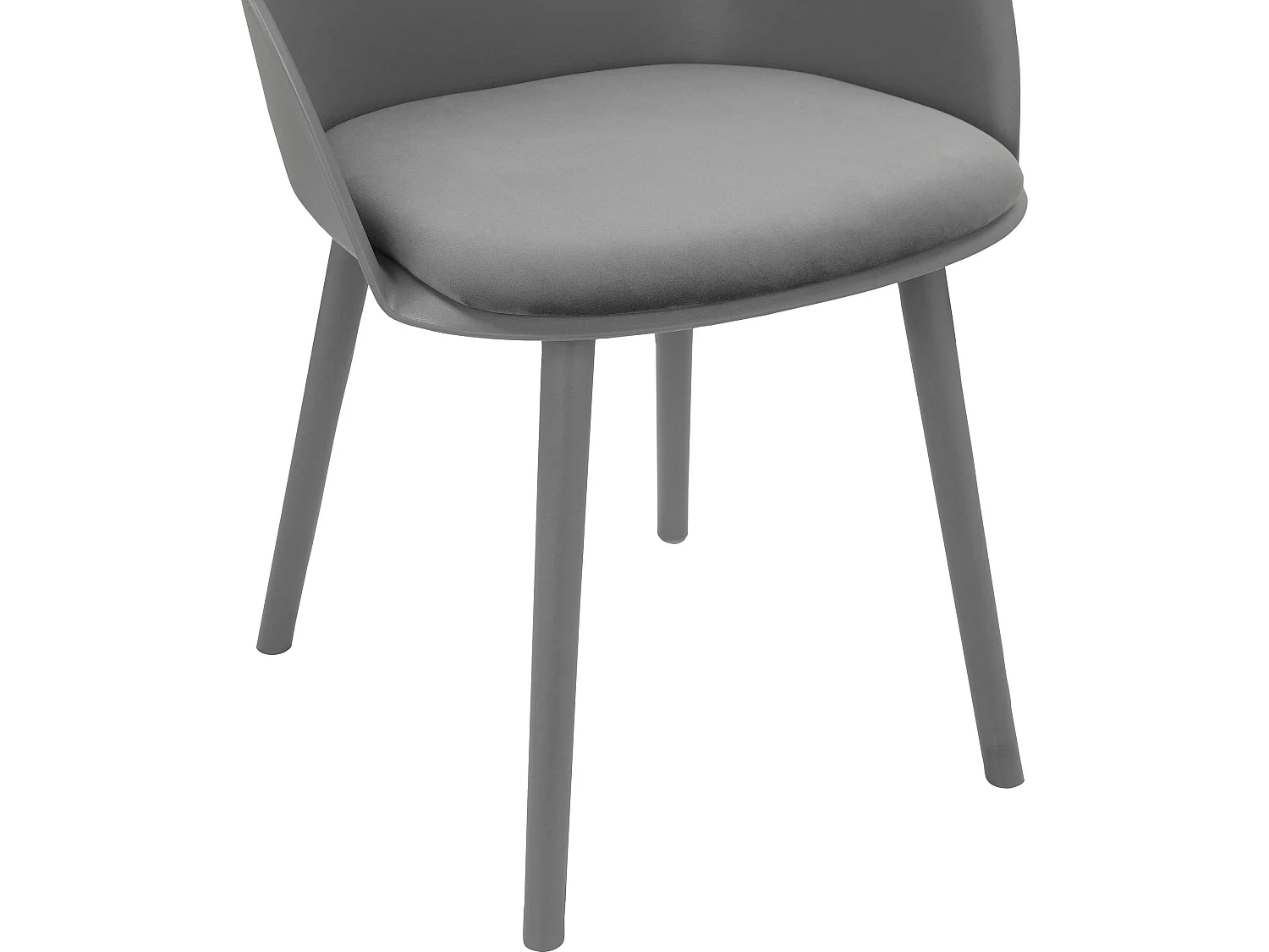 Seiko|Lot de 2 chaises de salle à manger en plastique anthracite