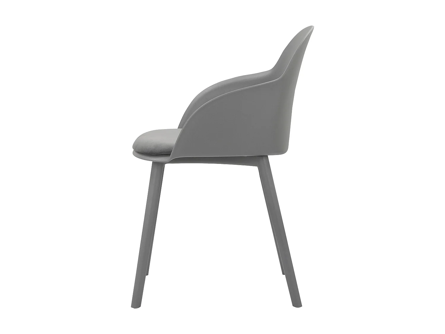 Seiko|Lot de 2 chaises de salle à manger en plastique anthracite