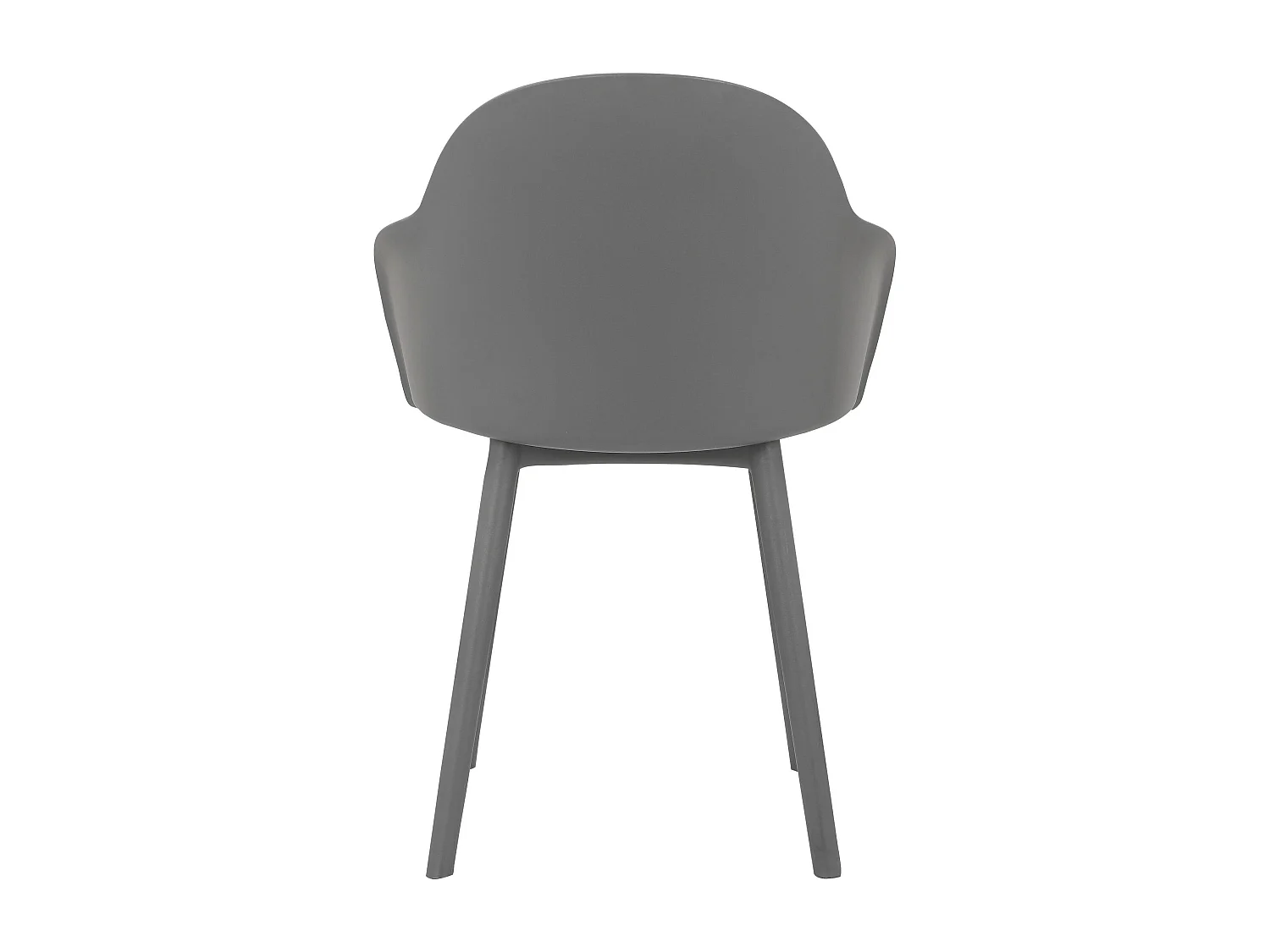 Seiko|Lot de 2 chaises de salle à manger en plastique anthracite