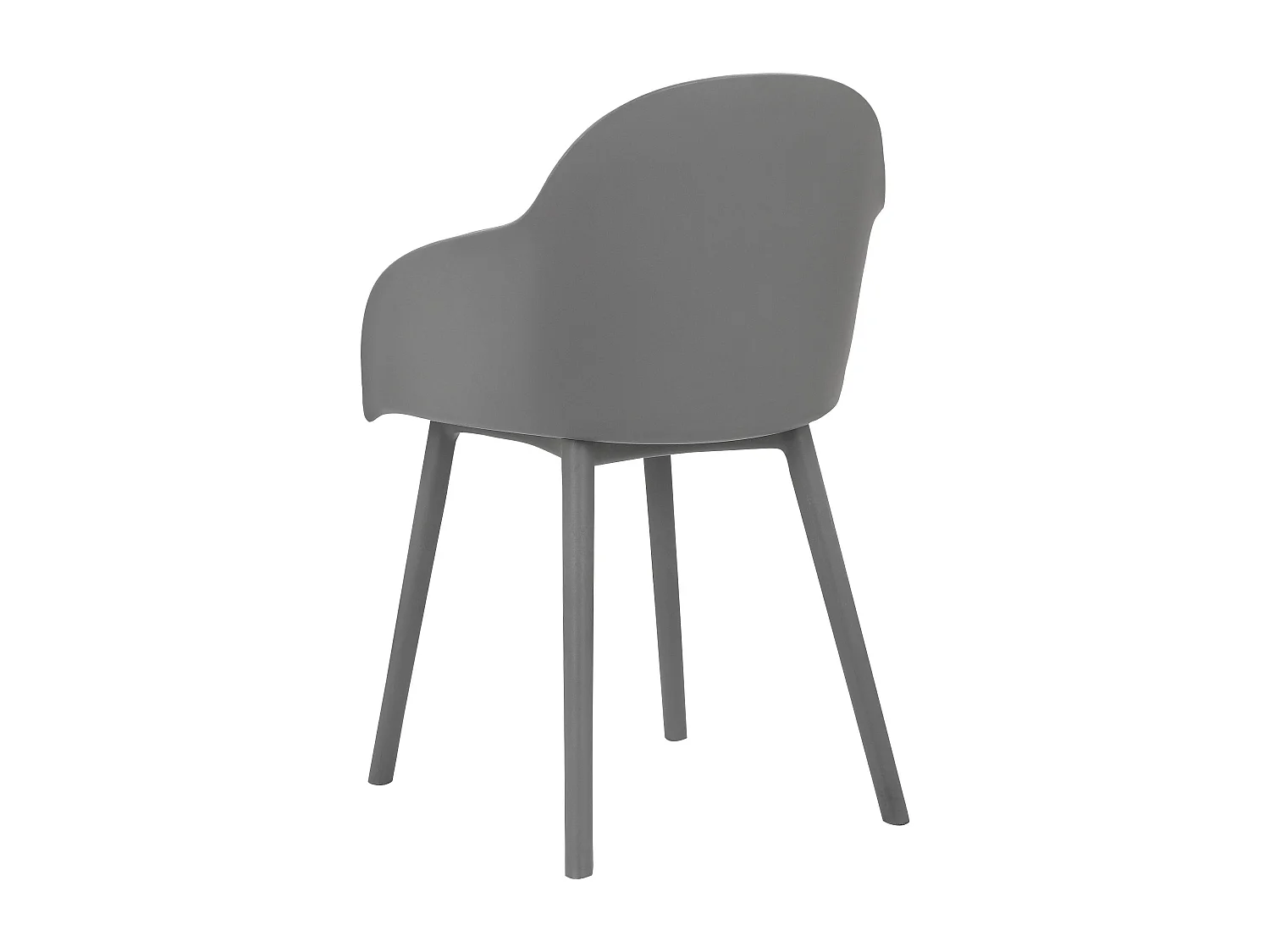 Seiko|Lot de 2 chaises de salle à manger en plastique anthracite
