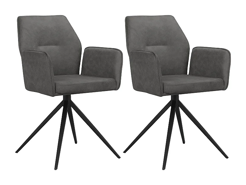 Capo Eetkamerstoel 2pk Antraciet