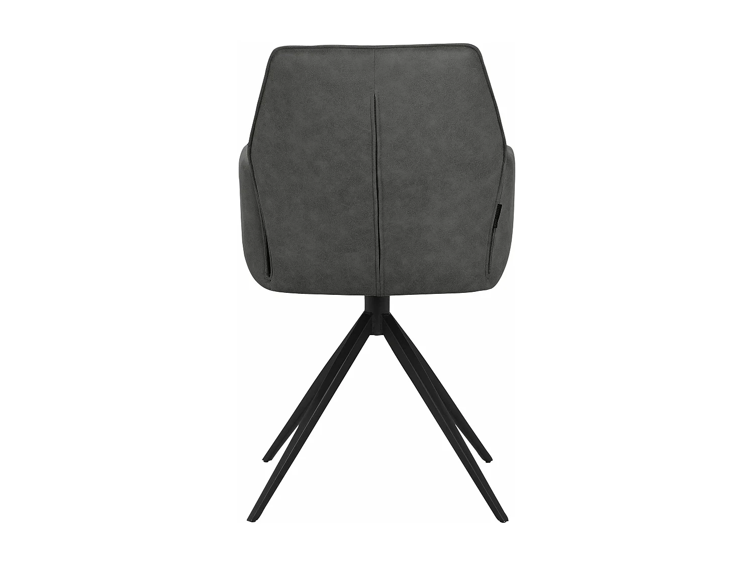 Capo|Lot de 2 chaises de salle à manger en tissu anthracite