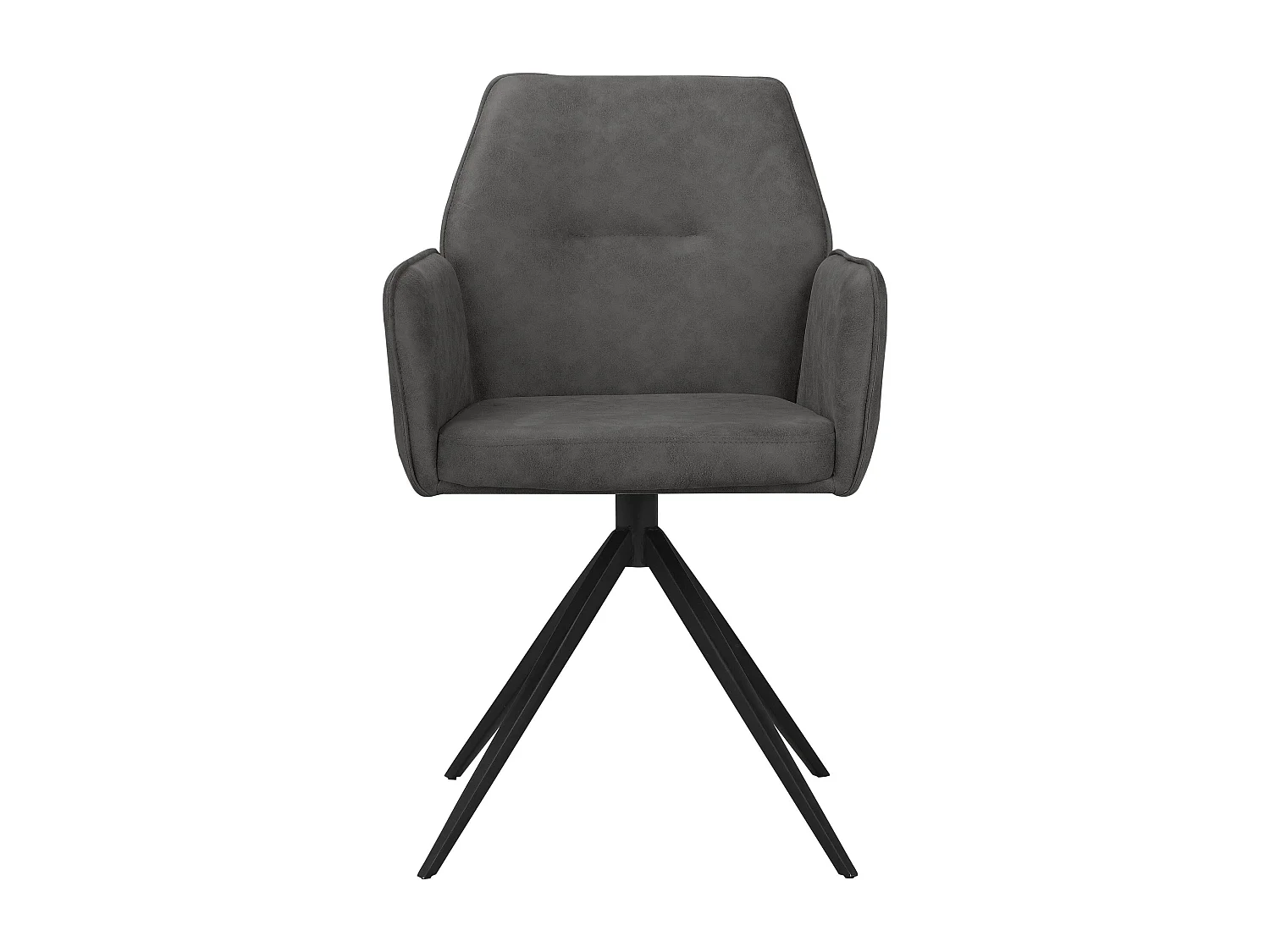 Capo|Lot de 2 chaises de salle à manger en tissu anthracite