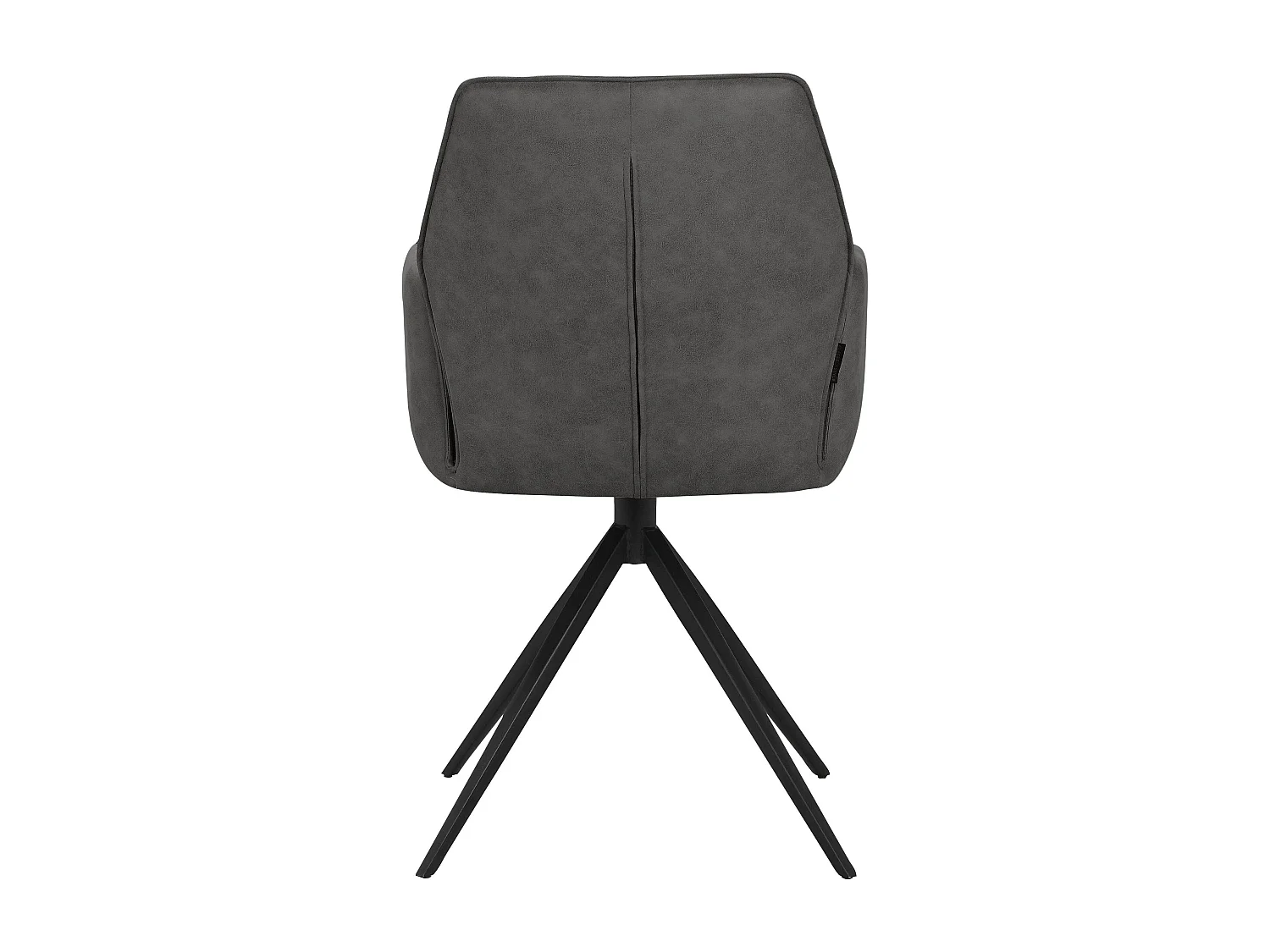 Capo|Lot de 2 chaises de salle à manger en tissu anthracite