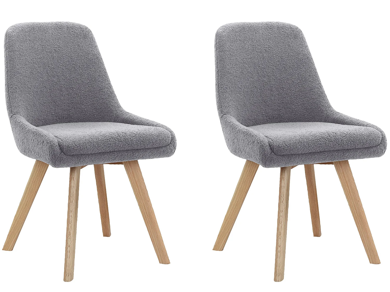 Trudi|Chaise de salle à manger 2 Pack Gris