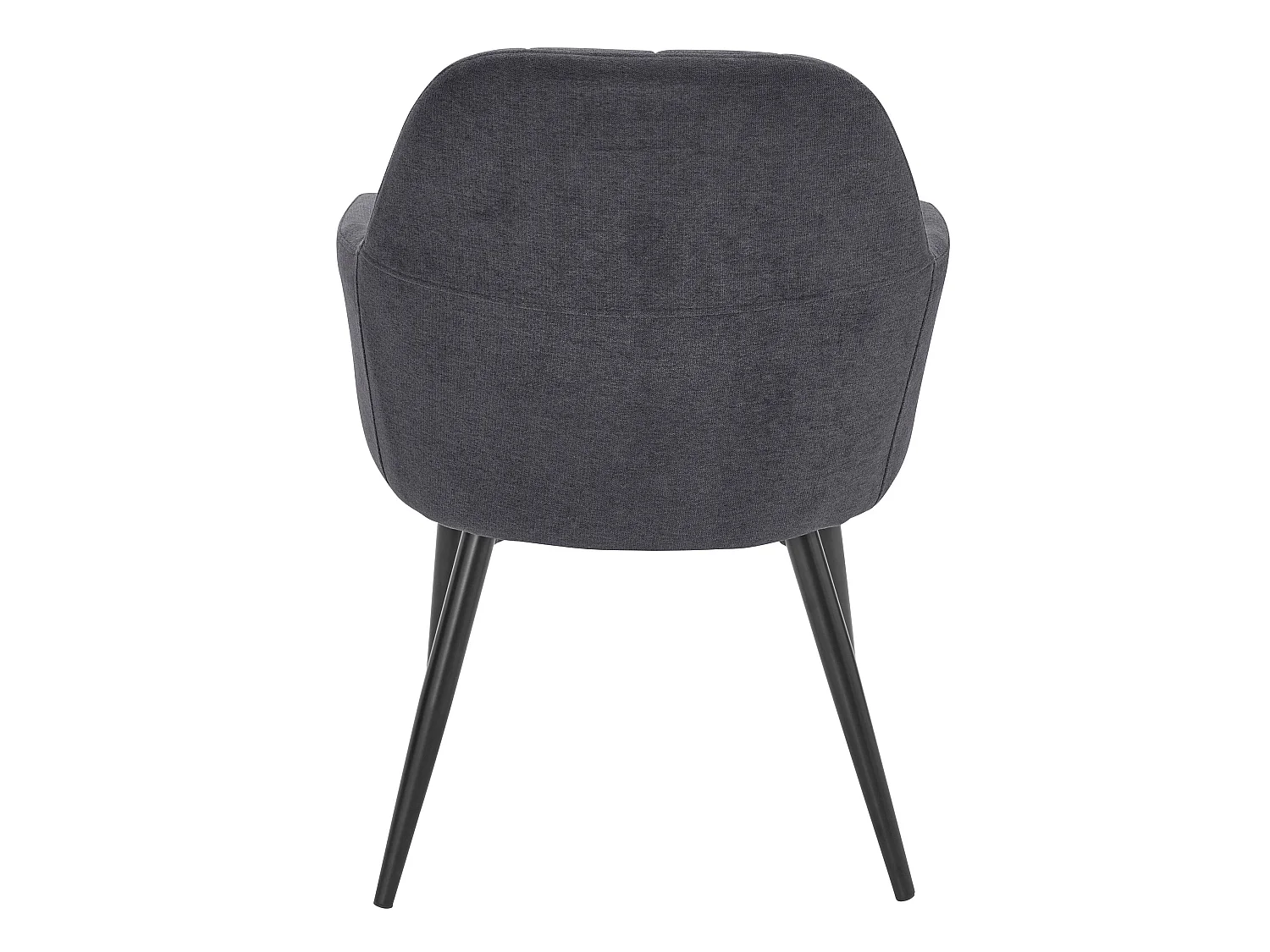 Lot de 2 chaises confortables avec accoudoirs en tissu anthracite