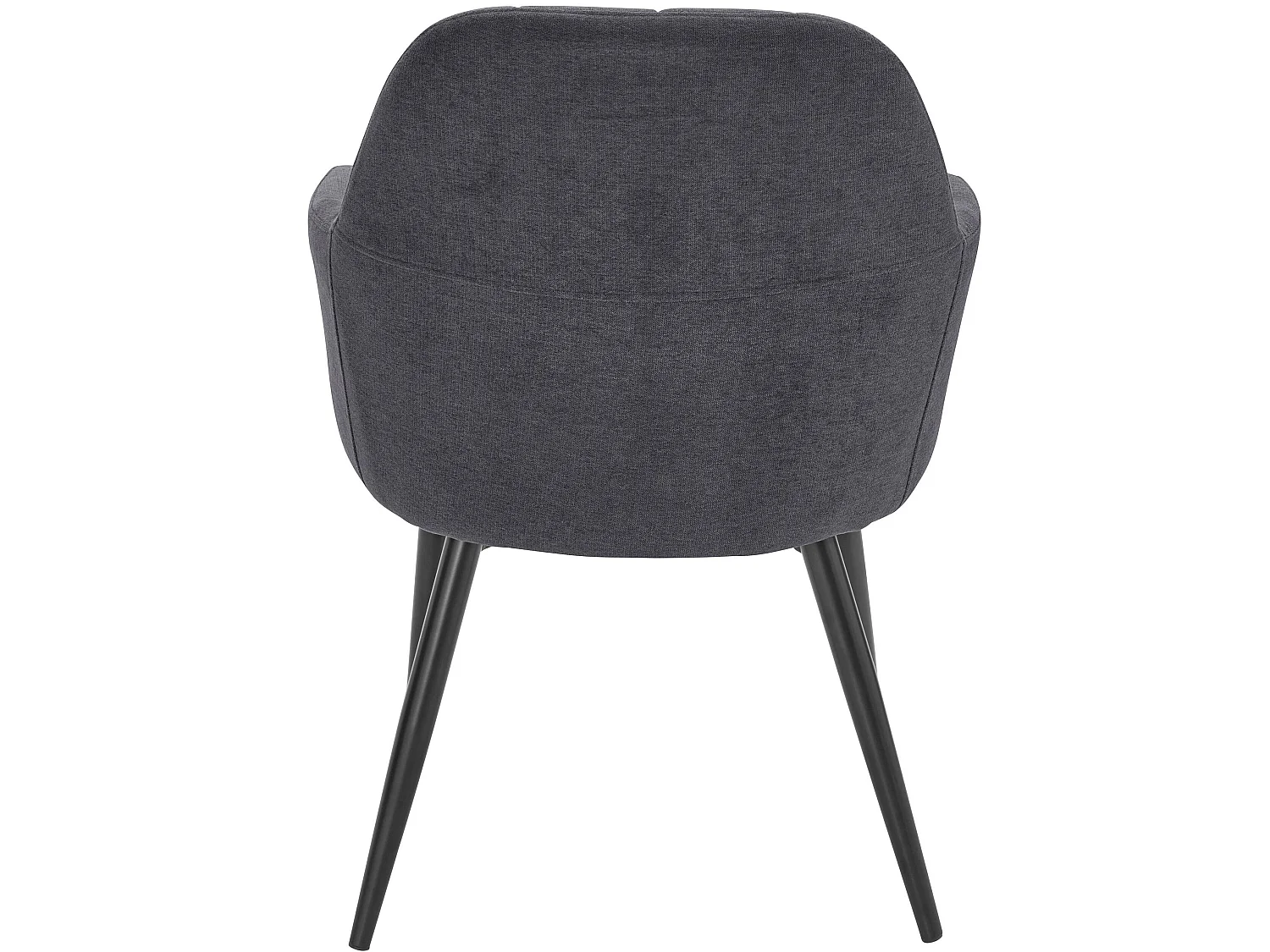 Lot de 2 chaises confortables avec accoudoirs en tissu anthracite