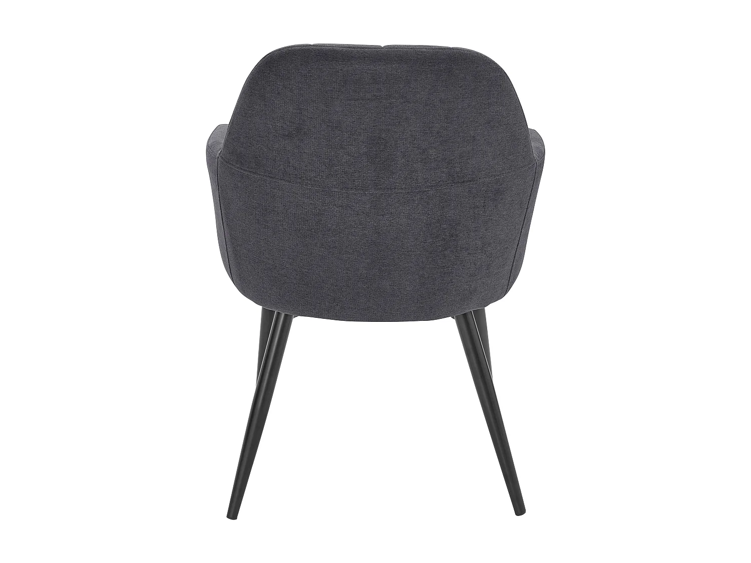 Lot de 2 chaises confortables avec accoudoirs en tissu anthracite