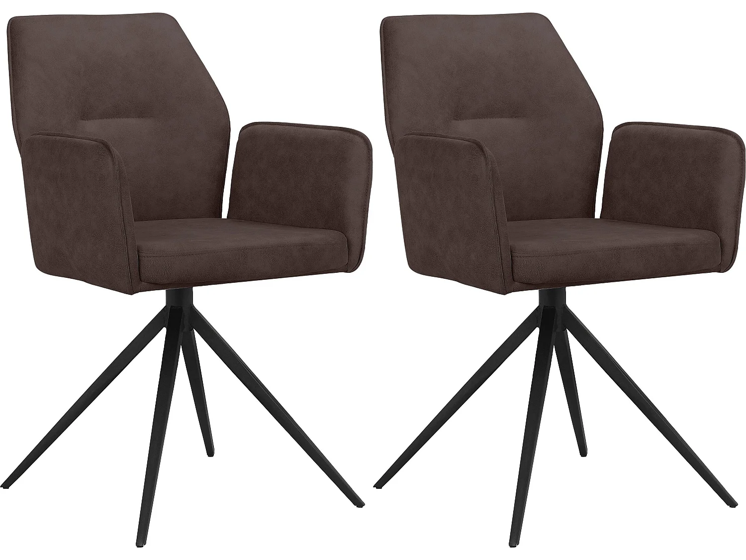 Sedia da pranzo 2 Pack Marrone