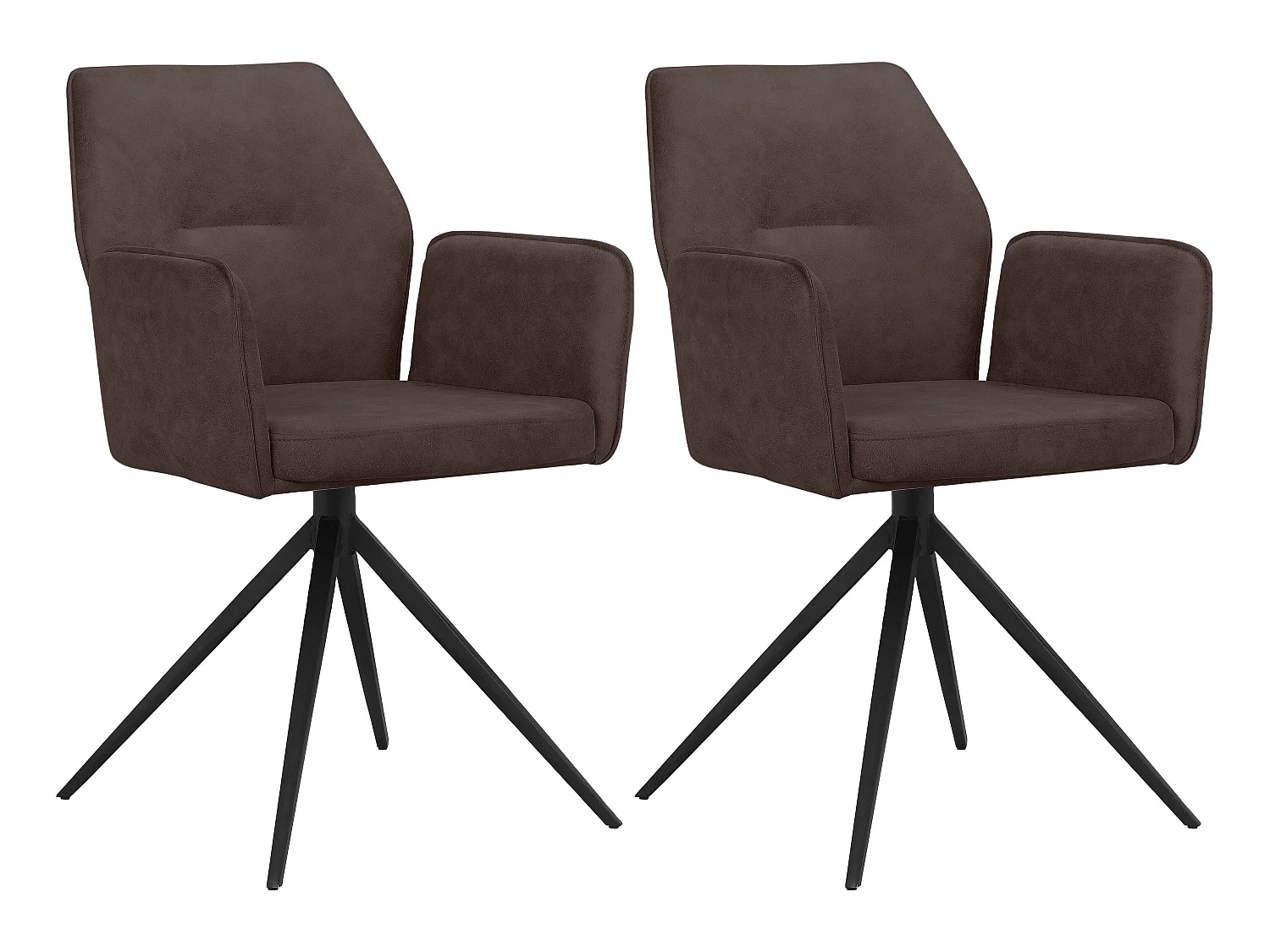 Capo | Chaise de salle à manger 2 Pack Marron