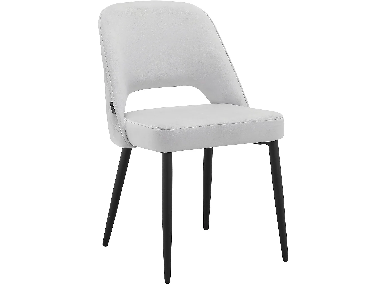 Kyoto|Lot de 2 chaises de salle à manger en velours gris