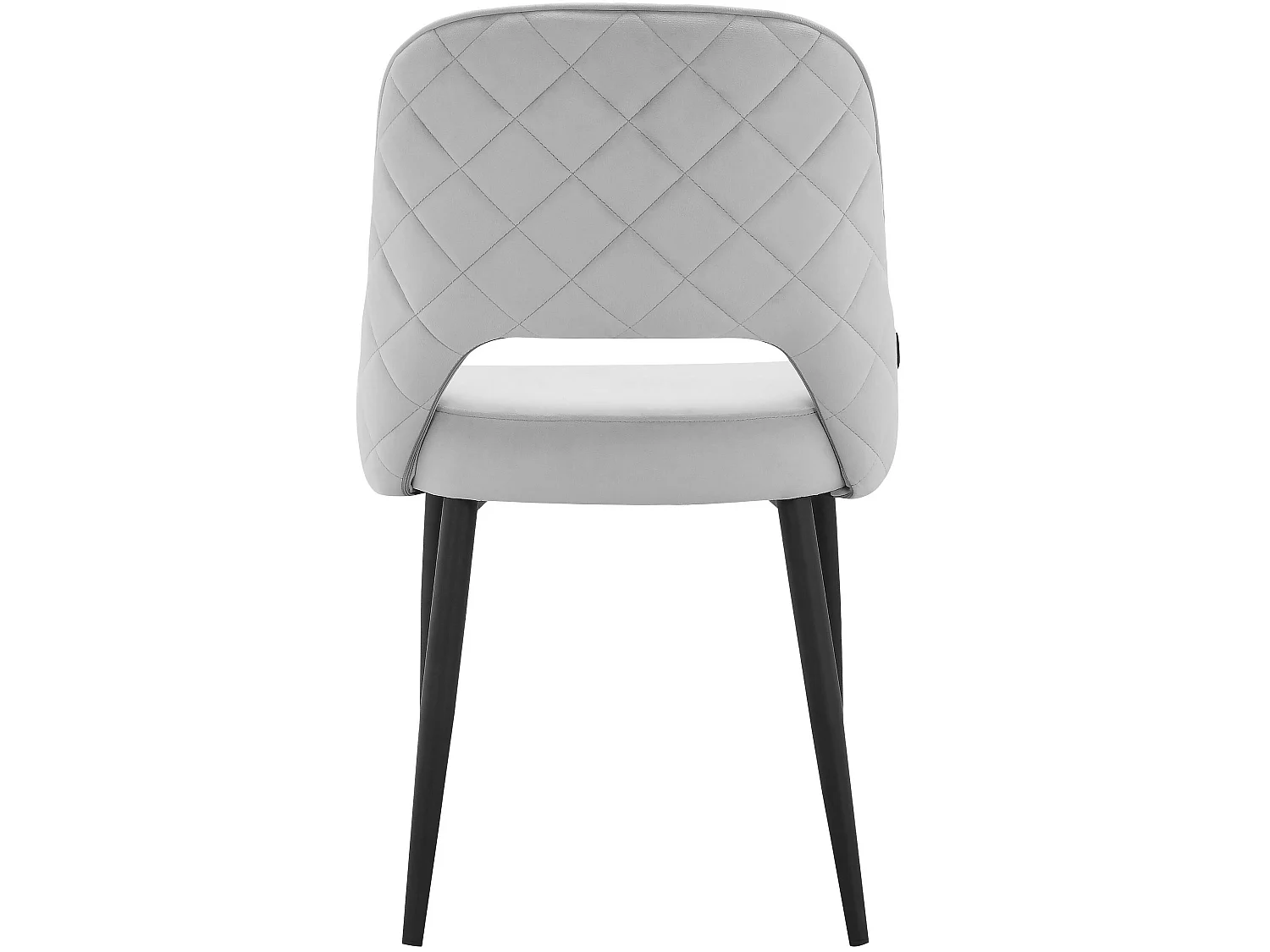 Kyoto|Lot de 2 chaises de salle à manger en velours gris