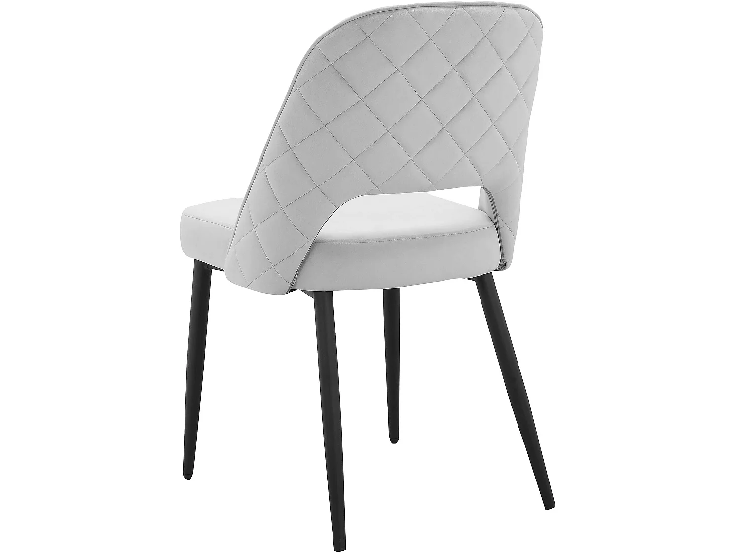 Kyoto|Lot de 2 chaises de salle à manger en velours gris