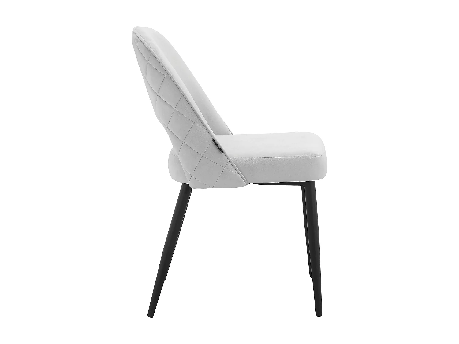 Kyoto|Lot de 2 chaises de salle à manger en velours gris