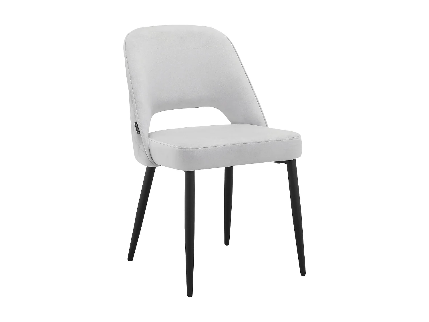 Kyoto|Lot de 2 chaises de salle à manger en velours gris