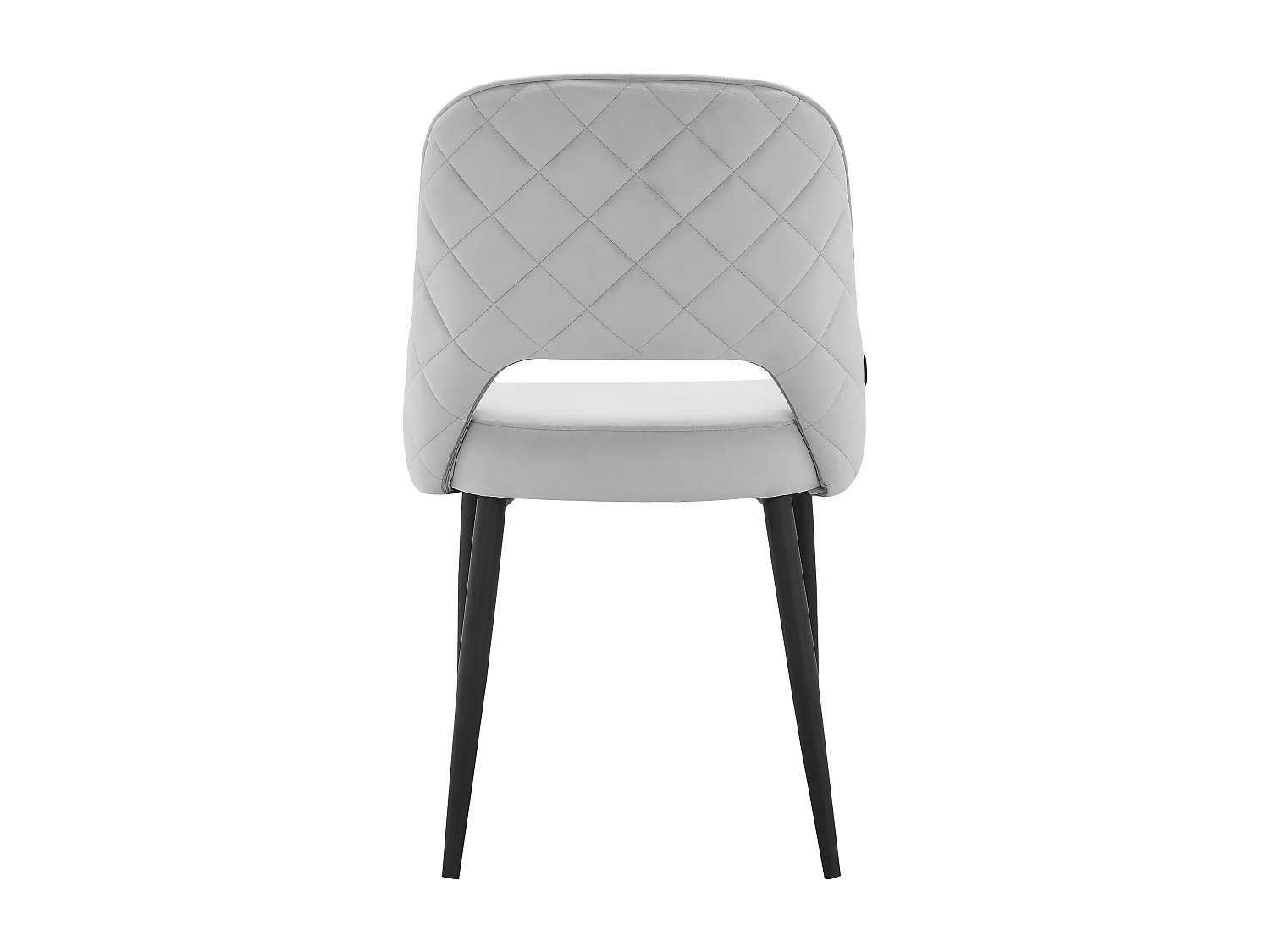 Kyoto|Lot de 2 chaises de salle à manger en velours gris