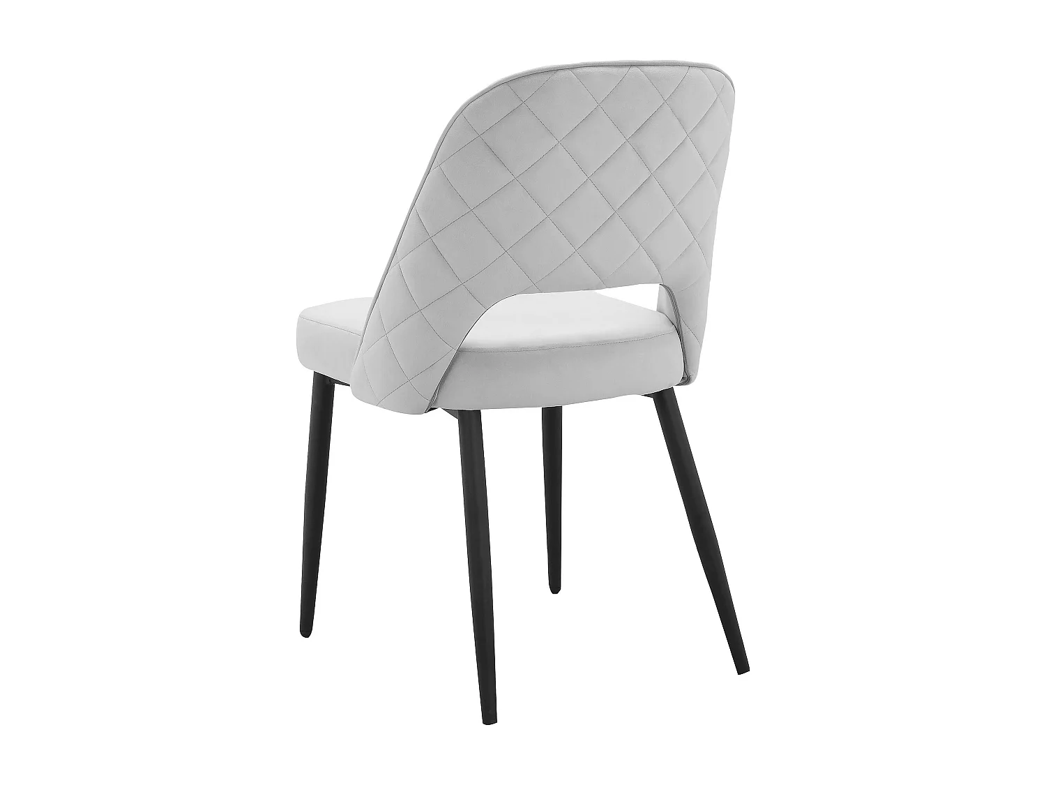 Kyoto|Lot de 2 chaises de salle à manger en velours gris