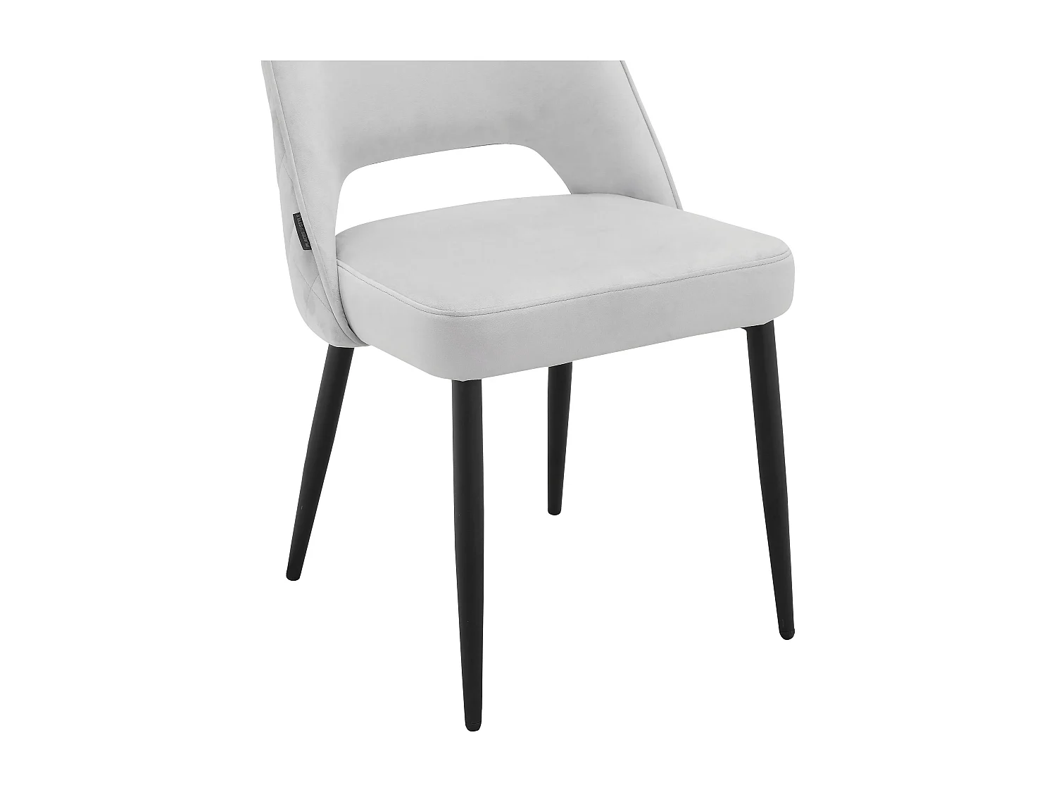 Kyoto|Lot de 2 chaises de salle à manger en velours gris